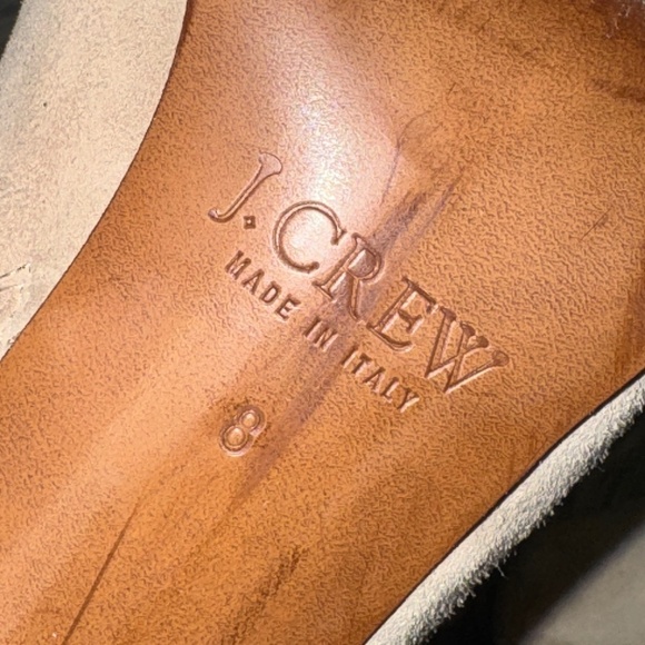 EUC J.Crew Suede Metropolitan Bootie Light Grey Birch Size 8 - Picture 10 of 11